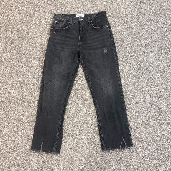 Zara Dark Wash Denim Pants - Picture 3 of 9